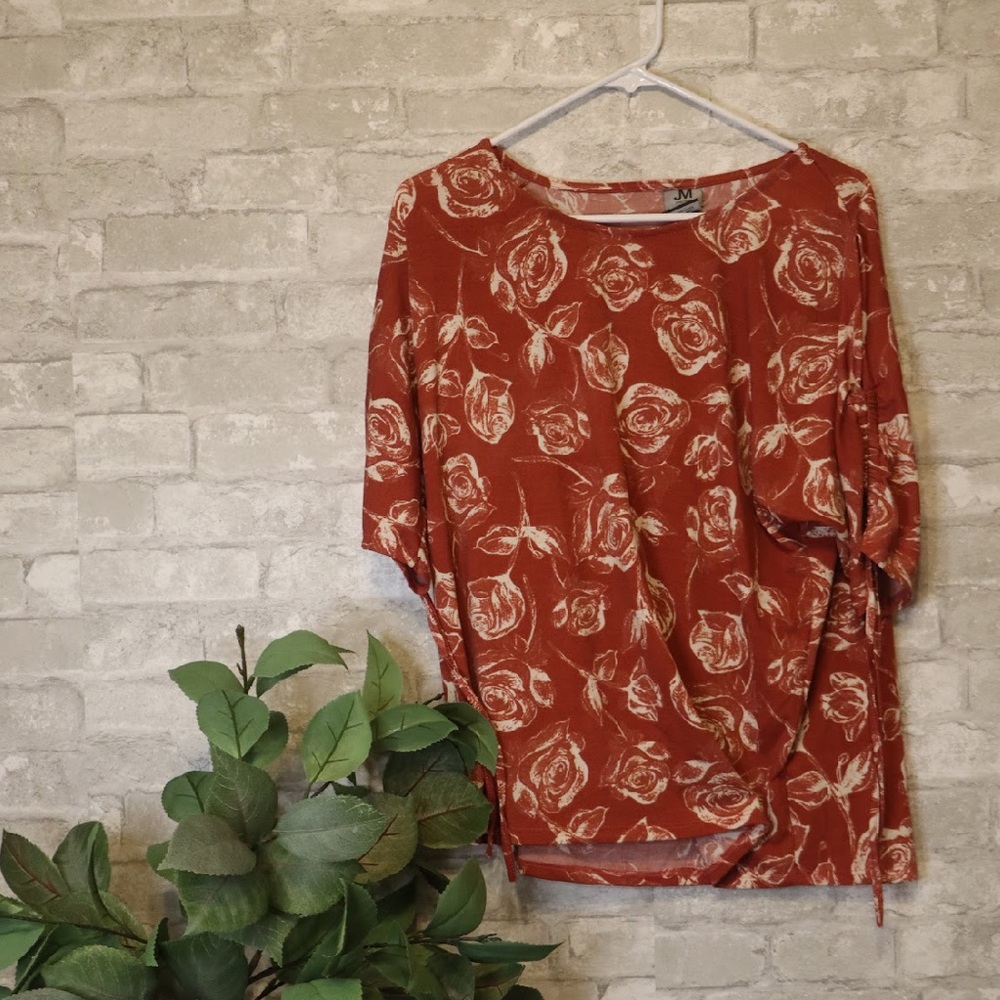 Floral Rust Women's Top